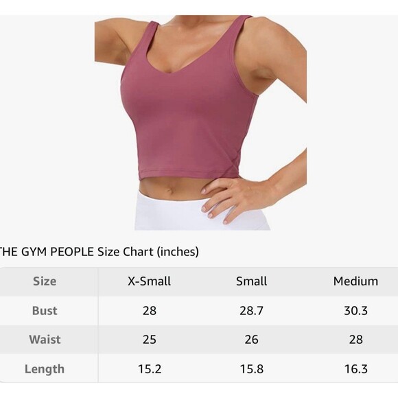 The Gym People Longline Sports Bra Size S New With Tag - Picture 4 of 4